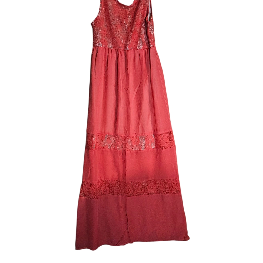 Spoiled Coral Lace Maxi Dress